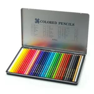 문화)넥스프로 색연필(36 틴케이스)세트 컬러 화방용 드로잉 미술용 어린이 학습용 전문가용