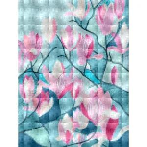 하모니아트 보석십자수 30x40 블루밍큐빅 세트 비즈공예 벽걸이 액자 집콕취미