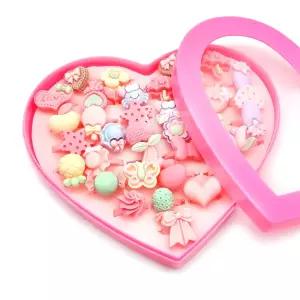 하트 리본 나비 꽃 매트 반지 36종세트 어린이집선물여아주얼리 유아 악세사리