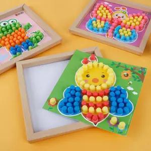 [제이프로젝]미니플레이콘액자만들기5인용-모자이크 미니모자이크 기린 코끼리 사자 옥수수소재