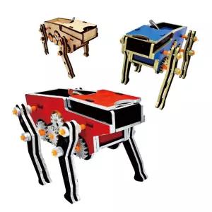 오토마타 4족 로봇 케이독 만들기과학놀이 수업교구 조립키트 만들기 로보트만들기 4족만들기 상자