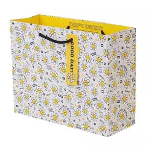 플라워 종이 쇼핑백-소 화이트 10p 약27x9.5x21cm포장봉투 케이스 포장백 가방 선물 종이백