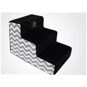 [제이프로젝]애견계단 지그재그 3단 블랙 1p 강아지계단 애견용품 개스탭 강아지스탭