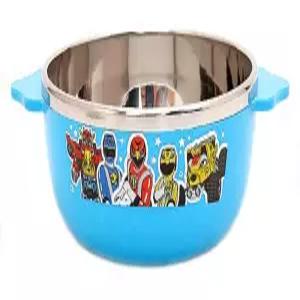 파워레인저 엔진 스텐손잡이 대접 (427092)유아 아동식기 이유 그릇 어린이 간식