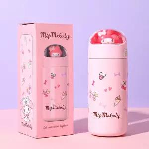 산리오 마이멜로디 우주캡슐 피규어 텀블러 350ml어 빨대물컵 휴대용보틀 캐릭터보 유아동보 동물병 식기