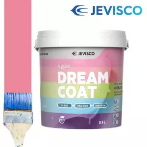 제비스코 드림코트 큐피트 핑크 0.9L 벽지페인트 다용도 친환경 제페인트 용페인트 DIY 셀프 셀프용 인테리