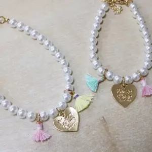 코코아허니 B01F4 골드 하트 진주 목걸이강아지패션 애견 애완견 반려견