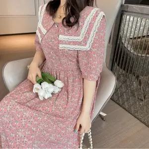 플로렌스 빅카라 원피스 IT-23022캐쥬얼 패션 여성 여자 디자인 플라워 플라워롱 주얼