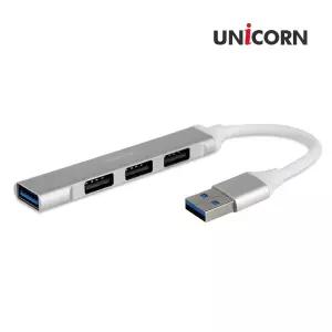 유니콘 MH-400A USB3.1 A타입 4포트 USB허브 무전원랜선 스위칭 기가 다용도 네트워크 인터넷 허브 케이블