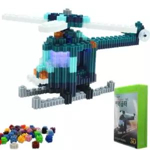 (이지툭툭블럭) 교통8_헬리곱터아이들이좋아하는 재미있는나노 수단 입체 디폼 블록 교육용완구 컬러비즈