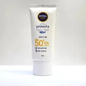 NIVEA 프로텍트 수분진정 선크림 선세럼 90ml번들거리지않는 스포츠추천 러닝 등산 자전거 야외활동 해양