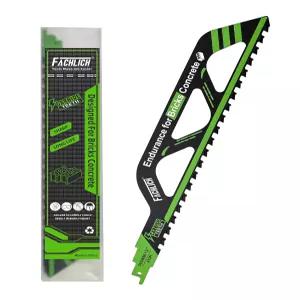 FACHLICH 철거 석조 왕복 톱날 - 12인치 카바이드 블레이드 통기 콘크리트 및 중공 벽돌 절단용 2TPI(1팩)