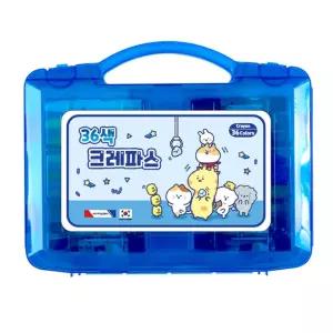 모닝글로리 크레파스 36색 (블루)컬러크레용 초등입학선물 학생 유치원 세트 미술도구 칼라