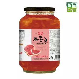 꽃샘 꿀자몽차S 2kg 자몽티 허니 사무실 꿀액상 자몽 음료 꿀차 전통꿀