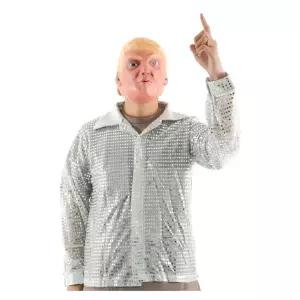 반짝이셔츠 성인실버 스팡클파티복 행사 반짝이 행사장 트로트 트로트장