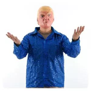 반짝이셔츠 성인블루 스팡클파티복 행사 반짝이 행사장 트로트 트로트장