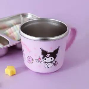 쿠로미 논슬립 핸들 스텐컵유아 물컵 아동 양수 빨대 이유식기 스텐