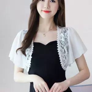 원피스 쉬폰 볼레로 가디건 레이스로레이스 자켓 쉬자켓 반팔로 상의 미니 숏가디건 여름 코트 코디 얇은