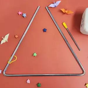 악기타교구 트라이앵글 12인치장난감 유아 학교준비물 리듬세트 교육용 타악기 음악