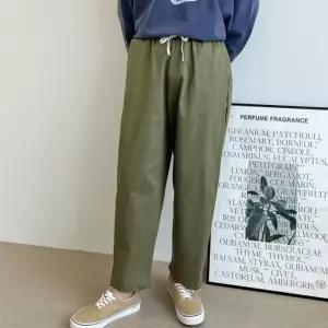 밴딩 팬츠 배기 바지 가을 남성 캐주얼 데일리 슬랙스 와이드 여름 일자 시원한 면바지 배기면