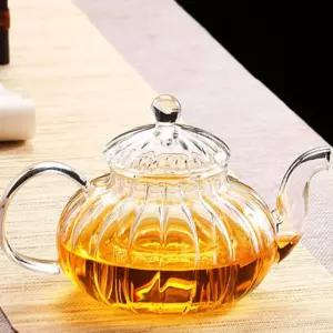 내열 강화유리 주전자 컵 티포트 호박 차티 트리 스파우트 포트 제품 다관 로하 티팟 차망