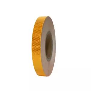 벌집무늬 반사 테이프 25mm x 50M 황색공사용 안내표지 표시잎 테잎 야간작업 작업용 도로