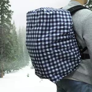 배낭 방수 커버 가방 덮개 등산 백팩 레인 - 체크 우산 카바