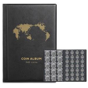 수집가를 위한 동전 앨범 340 포켓 슬리브 스탬프용 오거나이저 보관 디스플레이 배지 수집 쿼터 용품 케이스 컬렉션 동전 홀더