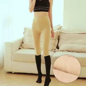 LND 겨울용 쫀쫀하고 따뜻한 투톤 스타킹 방한용 기모안감 골프 여성타이즈 레깅스
