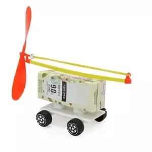 SA 폐품 재활용 고무 동력 풍력 자동차 5인만들기 과학교구 조립키트 장난감 재자동차 만들기