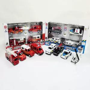 히어로메탈미니카(경찰차 소방차) (4pcs)생일 재미있는 어린이날 우리아이 크리스마스 즐거운놀이 특별한