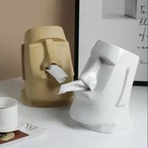 모아이 도자기 티슈 케이스함 디자인휴지함 보관함 정리함 커버 꽂이