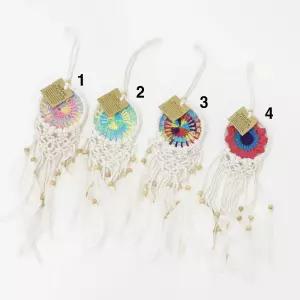 파스텔 무지개 드림케처 4종감성캐쳐 벽장식소품 인테리어 홈데코 문소품 현관문꾸미기 방문걸이 천정모빌