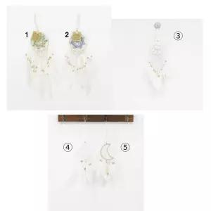 깃털5종 드림케처 반달벽걸이장식품 캐쳐 에스닉쳐 감성쳐 소품 인테리어 홈데코 방문 천정모빌 집꾸미기