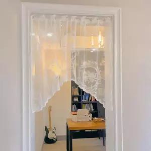 주방 바란스 레이스 커튼2p 작은 장식작은방 커텐 거실 가림막 쉬폰 가리개 가림막천 작은창 행거 중문 시