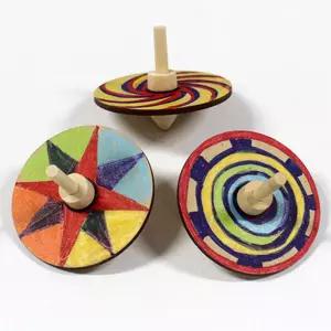 창작용나무팽이 5인세트전통장난감 우드이 이만들기 이색칠 이꾸미기 이장난감