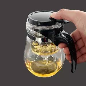 버튼 드롭 차포트 (600ml 투명) DK54티메이커 내열유리다관 망주전자 주방용품 우리기 표일배 우리는팟