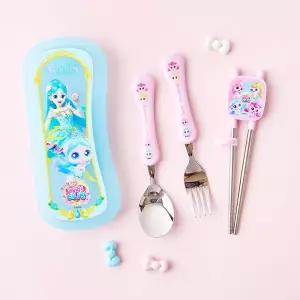 프린세스 캐치티니핑 풀커버 교정 케이스세트-사뿐핑식기 이유 아동 유아 수저 멀티 캐릭터 용품 젓가락