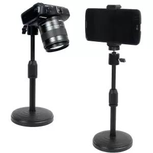 스탠드형 책상삼각대 미니 카메라핸드폰 형삼각대 세트 스마트폰거치대 마운트용볼헤드 휴대용 여행용 고급