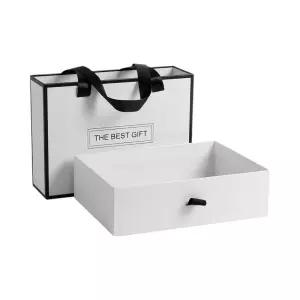 기프트 쇼핑백 (2p 올화이트 23.5x17cm) DK76선물가방 선물백 문구용품 사무 종이 포장 상자 종이백