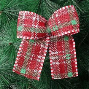 비타리토 크리스마스 체크 리본 10p세트트리장식품 오너먼트