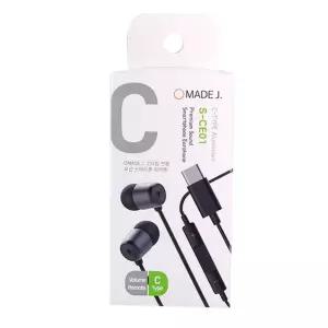 C타입 유선 스마트폰 이어폰 (S-CE01)블랙키보드 검정 있는 일반 컴퓨터 PC 작은 LG