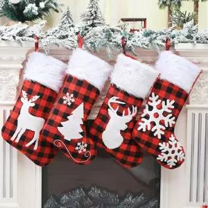 빨간 밍크 양말주머니 성탄절 트리 벽장식 오너먼트산타 크리스마스 걸이 데코 인테리어 눈사람