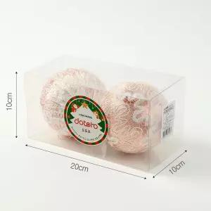 레이스 장식볼 실키 2개 10cm 반짝이볼오너먼트 크리스마스트리 악세사리 소품 성탄절 꾸미기