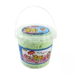 (루미샌드) 모래놀이 대용량 리필 3L_그린세트 완구 장난감 테이블 자동차 촉감 발달 도구 엄마표미술 매직
