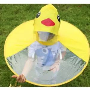 우비 접이식 등하교 비옷 아동 우산 어린이 오리 모자우산 우비모자 경량 우의 안전