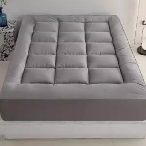 커버형 침대 바닥 매트리스 토퍼 패드 접이식 퀸 매트