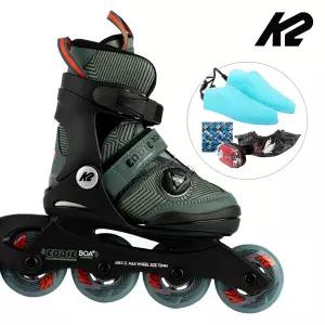 K2 인라인 스케이트 에디 보아 카키 아동 어린이 유아 인라인스케이트 신발항균건조기 휠커버