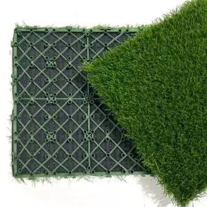 조립식 인조잔디 매트 12P 현관 조경용 발판