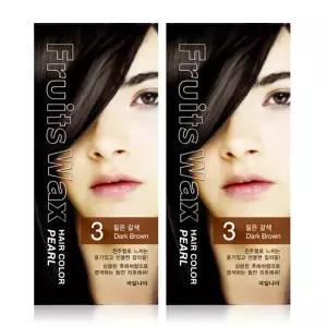 진주펄 염색약 2개세트 3호 짙은갈색